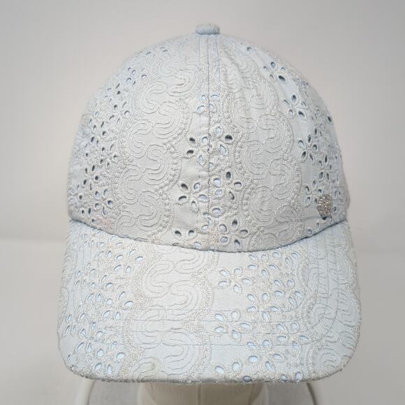 Vince Camuto Tie Back Hat Blue One Size Eyelet Casual Outdoor - Picture 2 of 10